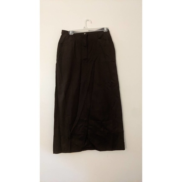 Laura Ashley Brown Maxi Skirt Cotton Size 12 (Runs Small) NWT - Picture 5 of 14